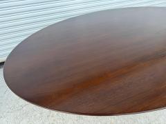 Eero Saarinen Knoll Saarinen Black Tulip Base 78 Oval Walnut Top Dining Conference Table - 4271710