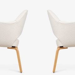 Eero Saarinen Knoll Saarinen Executive Arm Chairs in Italian Boucl Oak Legs Set of 6 - 3369613