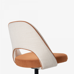 Eero Saarinen Knoll Saarinen Executive Armless Chair in Weave and Ultrasuede Swivel Base - 3138446