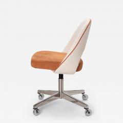 Eero Saarinen Knoll Saarinen Executive Armless Chair in Weave and Ultrasuede Swivel Base - 3139698