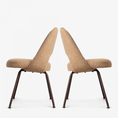 Eero Saarinen Knoll Saarinen Executive Armless Chairs in Boucl Bronze Coated Legs - 3385479