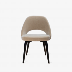 Eero Saarinen Knoll Saarinen Executive Armless Chairs in Mohair with Ebony Wood Legs - 3576207