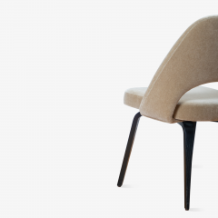 Eero Saarinen Knoll Saarinen Executive Armless Chairs in Mohair with Ebony Wood Legs - 3576210