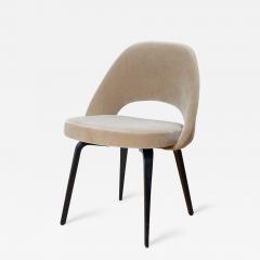 Eero Saarinen Knoll Saarinen Executive Armless Chairs in Mohair with Ebony Wood Legs - 3591132