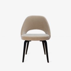 Eero Saarinen Knoll Saarinen Executive Armless Chairs in Mohair with Ebony Wood Legs Set of 8 - 3576186