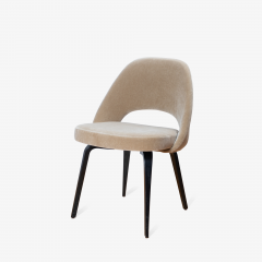 Eero Saarinen Knoll Saarinen Executive Armless Chairs in Mohair with Ebony Wood Legs Set of 8 - 3576187