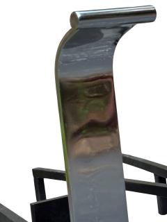 Eero Saarinen MODERNIST POLISHED STEEL ART DECO ANDIRONS - 4704822