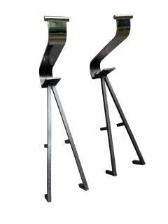 Eero Saarinen MODERNIST POLISHED STEEL ART DECO ANDIRONS - 4704823
