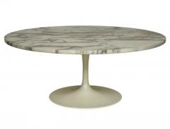 Eero Saarinen Mid Century Modern Eero Saarinen Round Marble Tulip Cocktail Table for Knoll - 3747827