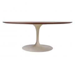 Eero Saarinen Mid Century Modern Eero Saarinen for Knoll Tulip Coffee Table with Walnut Top - 2438711