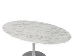 Eero Saarinen Modern Oval Marble Top Table in the Style of Eero Saarinen Pedestal Table - 2692261