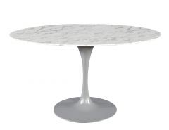 Eero Saarinen Modern Oval Marble Top Table in the Style of Eero Saarinen Pedestal Table - 2692263