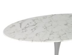 Eero Saarinen Modern Oval Marble Top Table in the Style of Eero Saarinen Pedestal Table - 2692267