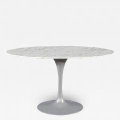 Eero Saarinen Modern Oval Marble Top Table in the Style of Eero Saarinen Pedestal Table - 2693245