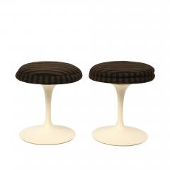 Eero Saarinen Pair Eero Saarinen Knoll Tulip Swivel Stools Mid Century Modern Signed 1978 - 4819295