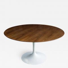 Eero Saarinen Restored Early Eero Saarinen Knoll Tulip Dining Table Walnut Top Iron 54 Round - 3864517