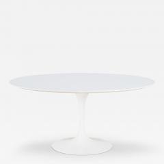 Eero Saarinen Saarinen 60 Round Tulip Pedestal Dining Table in White Laminate by Knoll - 4369326