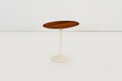 Eero Saarinen Saarinen Elliptical Tulip Side Table 1960c Oiled Walnut Tops Cast Iron Base - 4485403