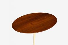 Eero Saarinen Saarinen Elliptical Tulip Side Table 1960c Oiled Walnut Tops Cast Iron Base - 4485404