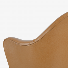Eero Saarinen Saarinen Executive Arm Chair in Caramel Edelman Leather by Knoll Swivel Base - 3412271