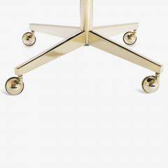 Eero Saarinen Saarinen Executive Arm Chair in Navy Velvet Swivel Base 24k Gold Edition - 610682