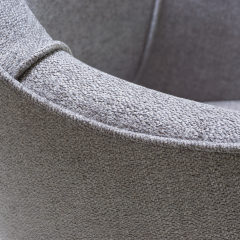 Eero Saarinen Saarinen Executive Arm Chair in Sterling Weave Swivel Base - 495916