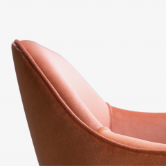 Eero Saarinen Saarinen Executive Arm Chairs in Rust Velvet 24k Gold Edition Set of 6 - 610403