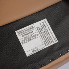 Eero Saarinen Saarinen Executive Arm Dining Chairs in Camel Leather Brass Legs Set of 6 - 4418306