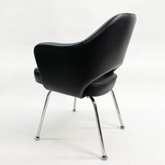 Eero Saarinen Saarinen Executive Armchair in Original Black Leather Steel Tubular Legs - 3328902