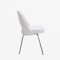 Eero Saarinen Saarinen Executive Armless Chair in Dove Luxe Suede - 396508