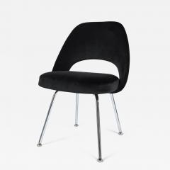 Eero Saarinen Saarinen Executive Armless Chair in Gunmetal Grey Velvet - 245122