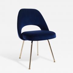 Eero Saarinen Saarinen Executive Armless Chair in Navy Velvet 24k Gold Edition - 254431