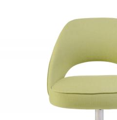 Eero Saarinen Saarinen Executive Armless Chair with Swivel Base in Green Set of Six - 240169