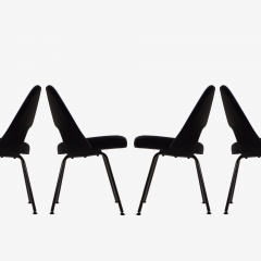 Eero Saarinen Saarinen Executive Armless Chairs Black Edition Set of 6 - 443653