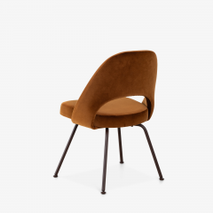 Eero Saarinen Saarinen Executive Armless Chairs in Cognac Velvet by Knoll Bronze Legs - 3589427