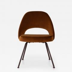 Eero Saarinen Saarinen Executive Armless Chairs in Cognac Velvet by Knoll Bronze Legs - 3592305