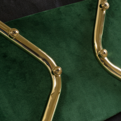 Eero Saarinen Saarinen Executive Armless Chairs in Emerald Velvet 24k Gold Edition - 524835