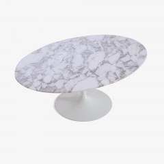 Eero Saarinen Saarinen Oval Tulip Coffee Table in Arabescato Marble - 396637