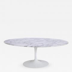 Eero Saarinen Saarinen Oval Tulip Coffee Table in Arabescato Marble - 397228