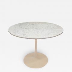 Eero Saarinen Saarinen Tulip Style Dining Game Table with Custom Polished Marble Top 1990s - 3310220