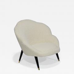 Eero Saarinen Scalloped Edge Lounge Chair in Designer Boucle - 2964782