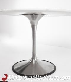 Eero Saarinen Style White Laminate and Stainless Steel Tulip Dining Table - 2358106