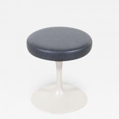 Eero Saarinen Vintage Eero Saarinen Tulip Stool with Grey Leather for Knoll - 3012836