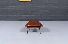 Eero Saarinen Vintage Eero Saarinen Womb Italian Cognac Leather Chair w Ottoman for Knoll - 4576797