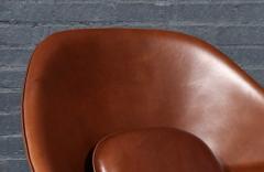 Eero Saarinen Vintage Eero Saarinen Womb Italian Cognac Leather Chair w Ottoman for Knoll - 4576800