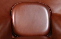 Eero Saarinen Vintage Eero Saarinen Womb Italian Cognac Leather Chair w Ottoman for Knoll - 4576802