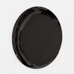 Effetto Vetro Contemporary Sculptural Round Concave Mirror in Black by Effetto Vetro - 3351864