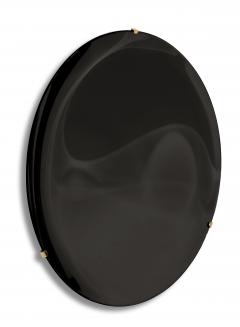 Effetto Vetro Contemporary Sculptural Round Concave Mirror in Black by Effetto Vetro - 3351867