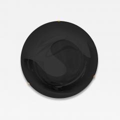 Effetto Vetro Contemporary Sculptural Round Concave Mirror in Black by Effetto Vetro - 3360564