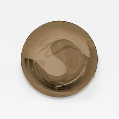 Effetto Vetro Contemporary Sculptural Round Concave Mirror in Bronze by Effetto Vetro - 3360565